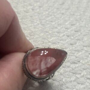 Gorgeous RED MOSS AGATE Handmade Sterling 925 Ring Size 10 #333E